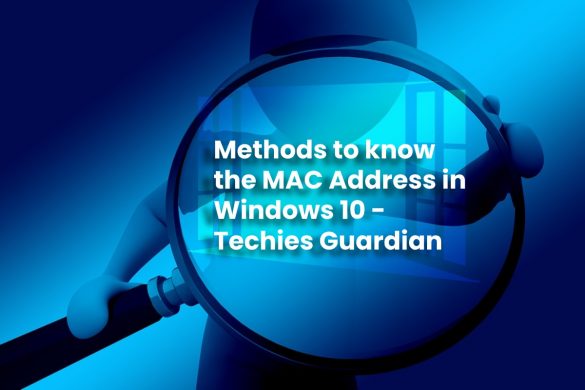 Mac Address in Windows 10