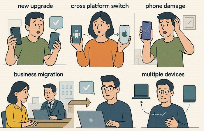 complete whatsapp migration via dr.fone